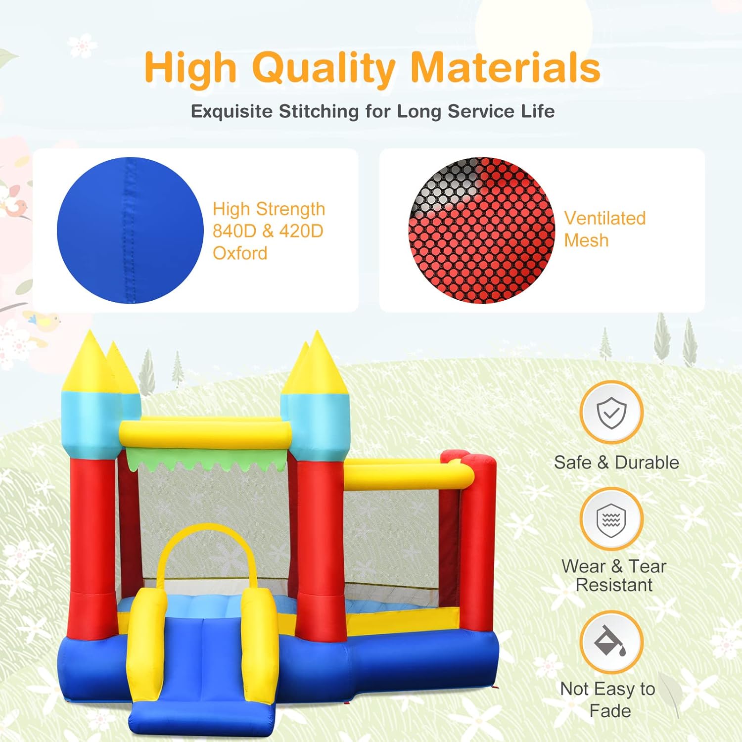 Inflatable Bounce Castle for K - Kids Outdoor Jumping Castle บทวิจารณ์และราคา