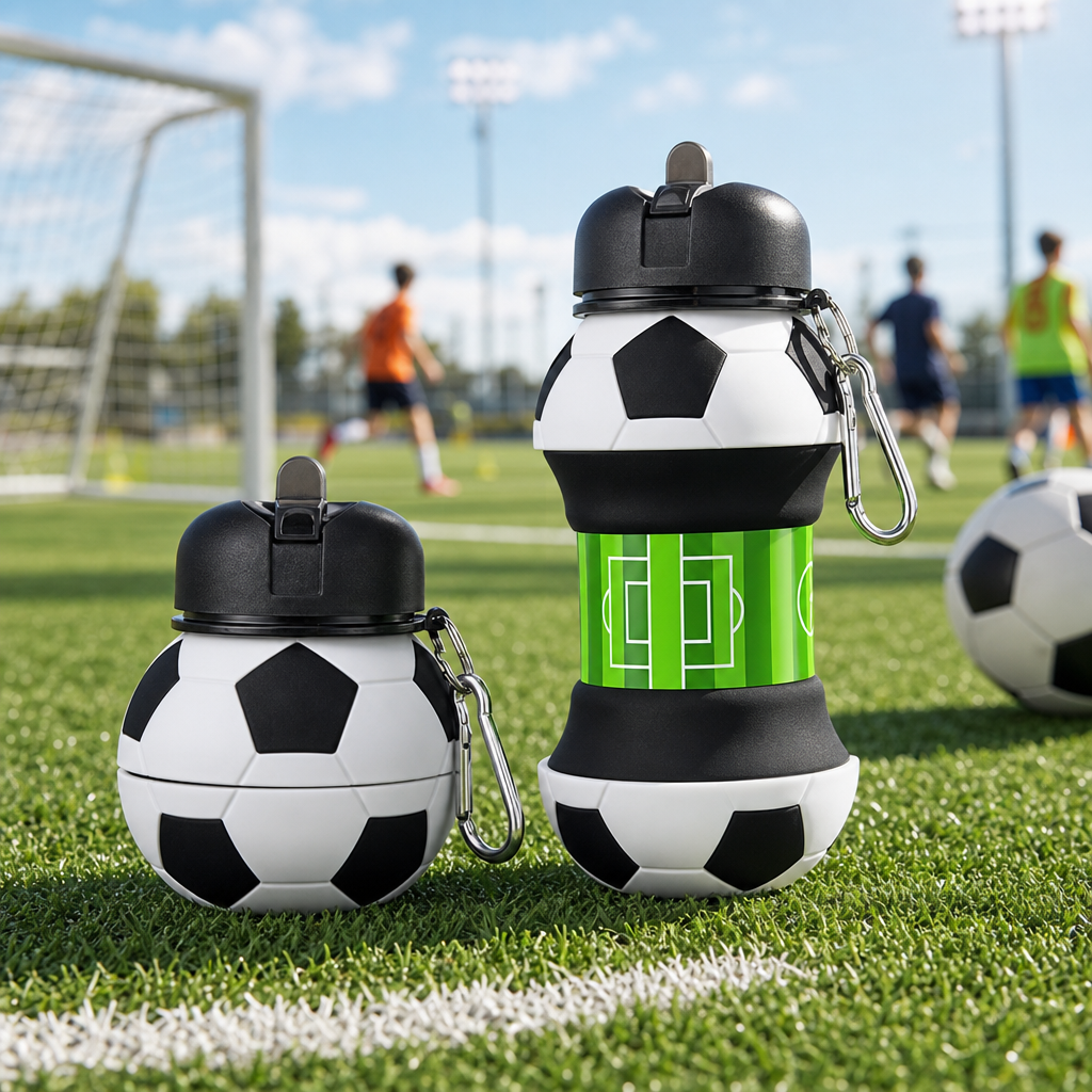 550ml Foldable Football Water  - Outdoor Kid Friendly บทวิจารณ์และราคา