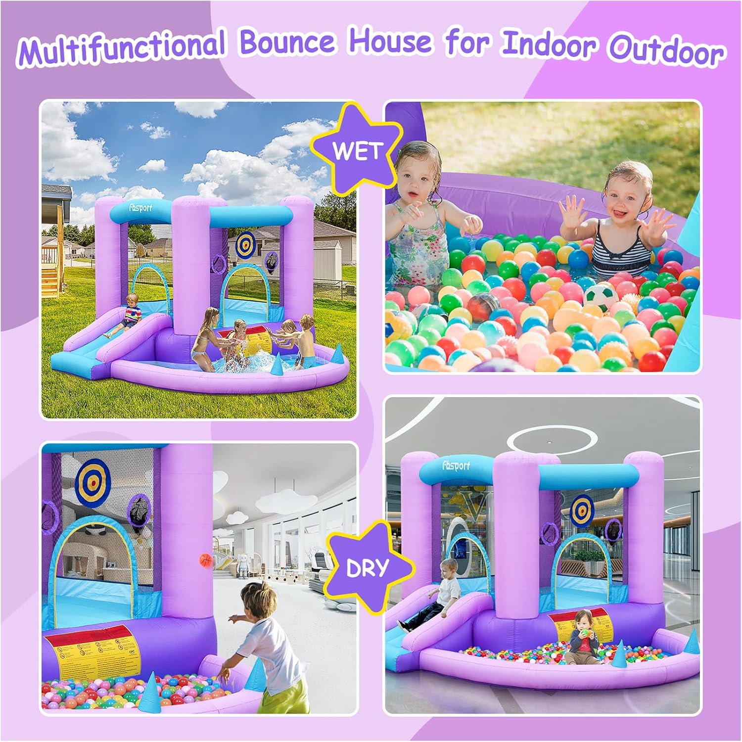 Inflatable Bounce House for Ki - Outdoor Games For Kids บทวิจารณ์และราคา