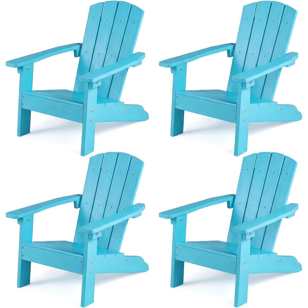 Set of 4 Kids Plastic Lawn Cha - Kids Outdoor Lawn Chair บทวิจารณ์และราคา