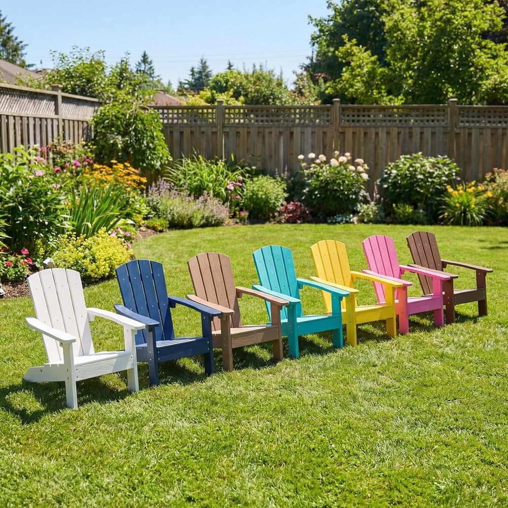 Set of 4 Kids Plastic Lawn Cha - Kids Outdoor Lawn Chair บทวิจารณ์และราคา