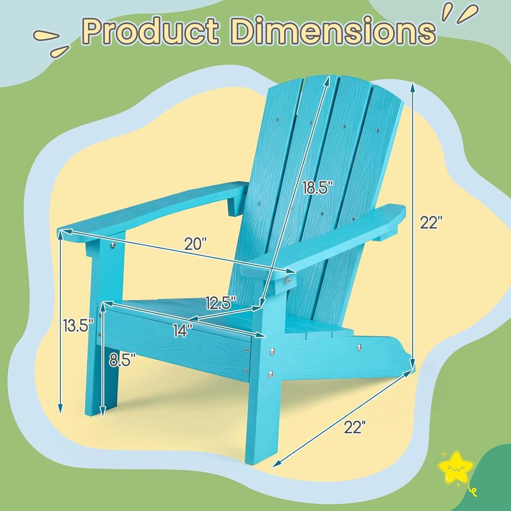 Set of 4 Kids Plastic Lawn Cha - Kids Outdoor Lawn Chair บทวิจารณ์และราคา