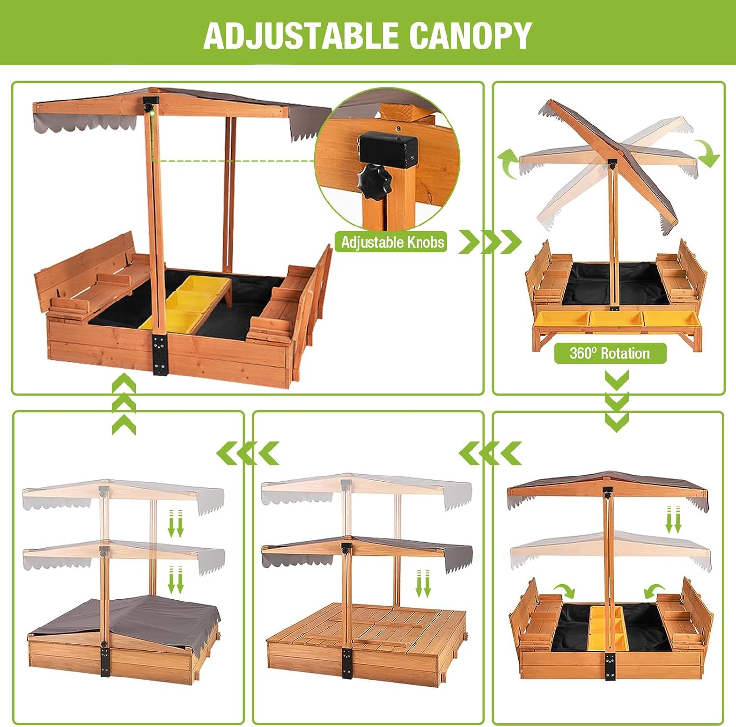 Wooden Sandbox Backyard Sand B - Kids Outdoor Sandbox บทวิจารณ์และราคา