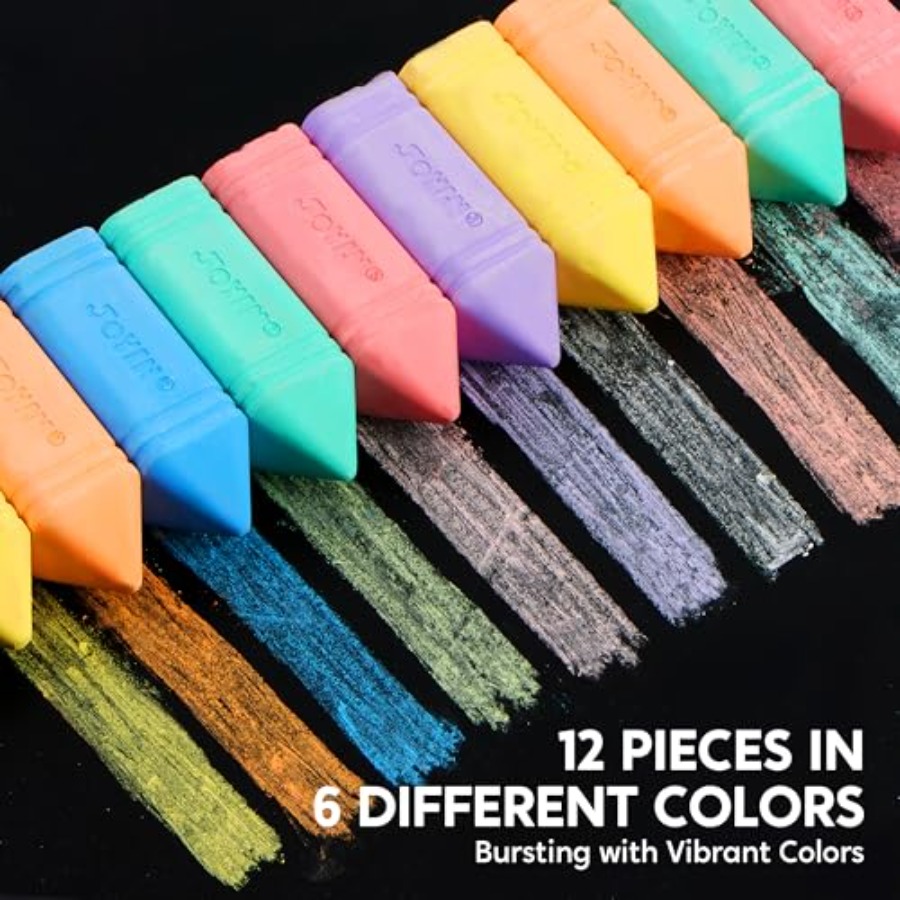 12 PCS Jumbo Sidewalk Chalk wi - Chalk Outdoor Jumbo บทวิจารณ์และราคา