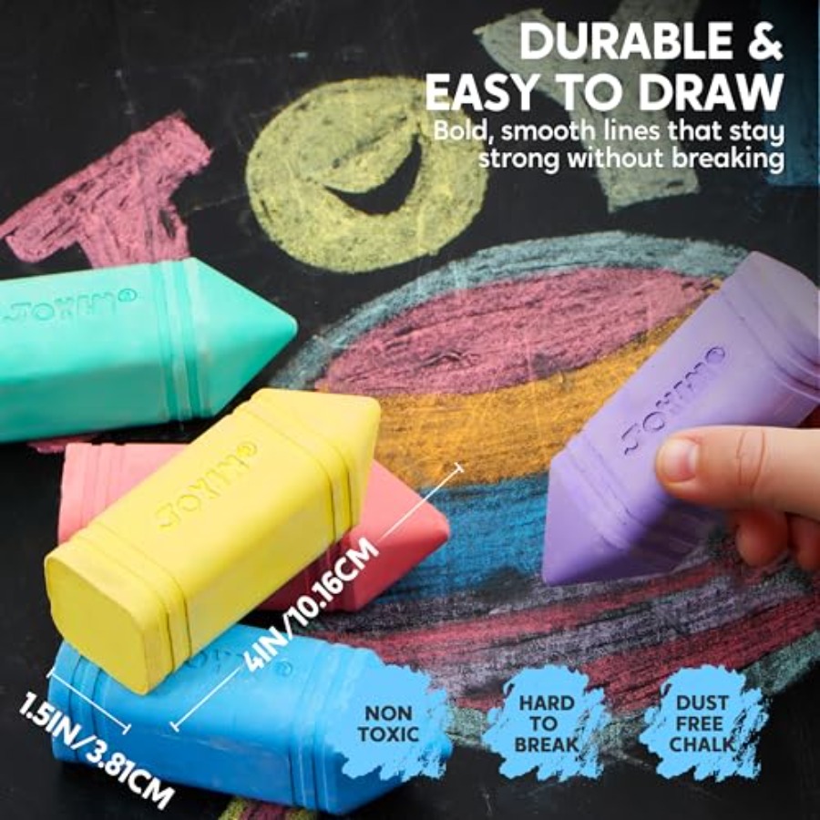 12 PCS Jumbo Sidewalk Chalk wi - Chalk Outdoor Jumbo บทวิจารณ์และราคา